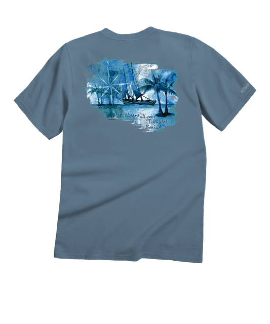 Sail Away - Blue Sky Short Sleeve Crewneck T-Shirt