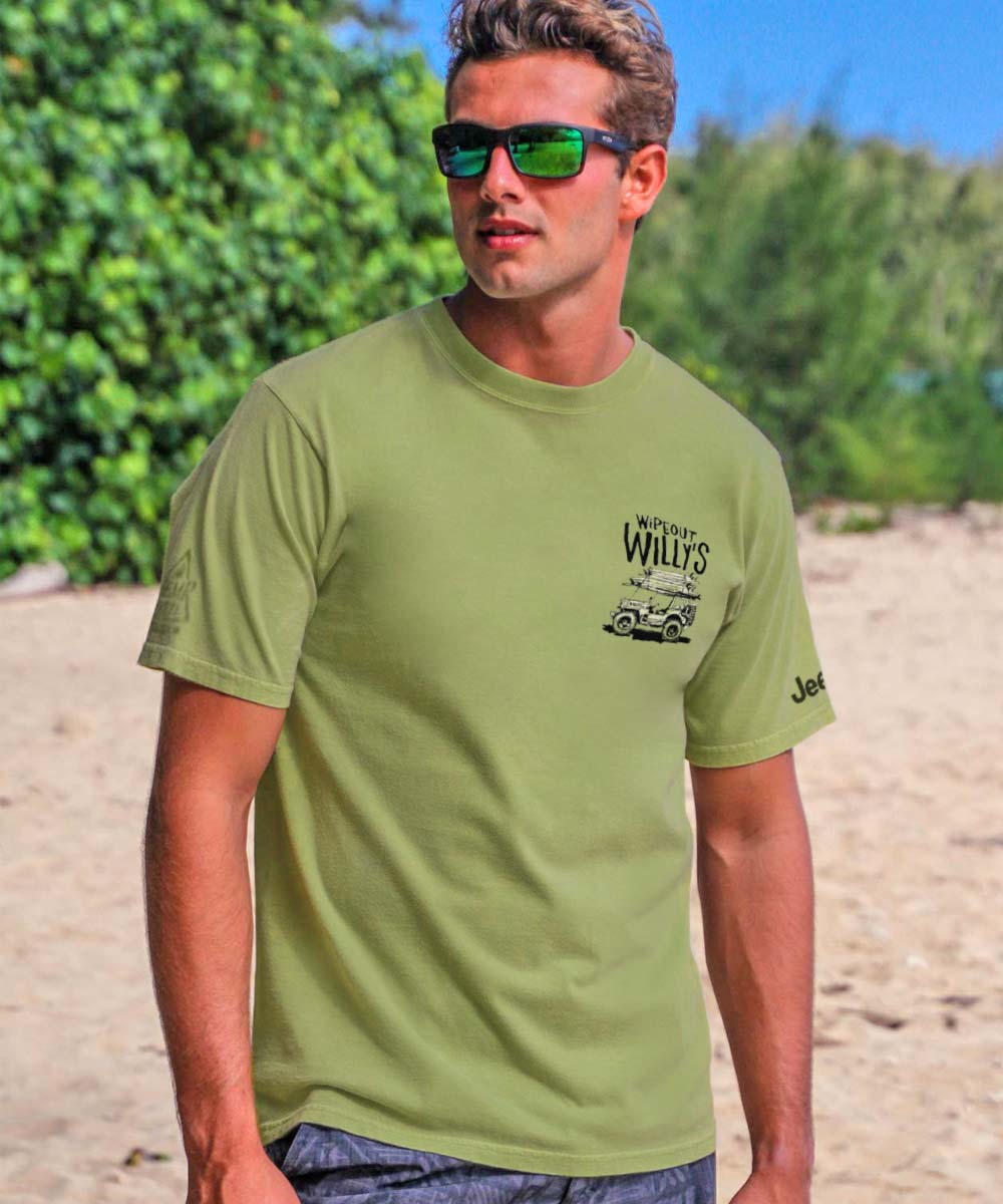 JeepÂ® Wipeout Willys - Hemp Dyed Short Sleeve Crewneck T-Shirt