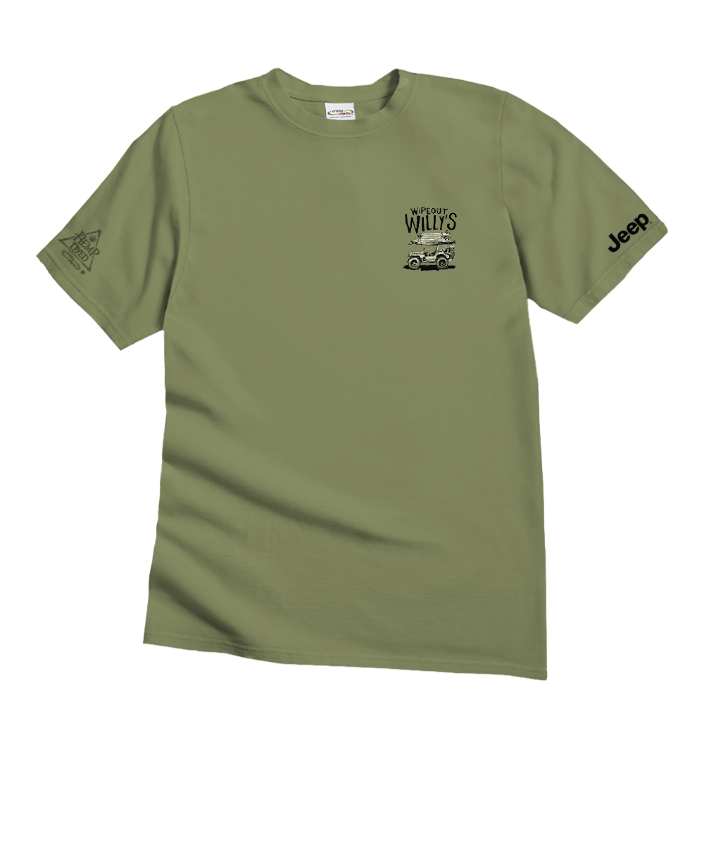 JeepÂ® Wipeout Willys - Hemp Dyed Short Sleeve Crewneck T-Shirt