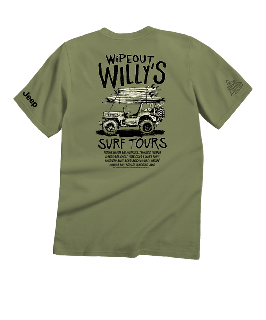 JeepÂ® Wipeout Willys - Hemp Dyed Short Sleeve Crewneck T-Shirt
