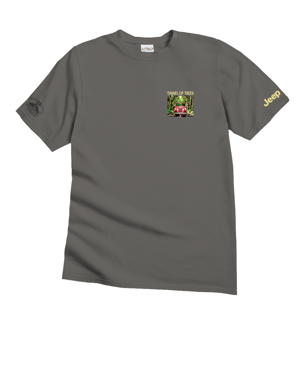 JeepÂ® Tunnel Of Trees - Crater DyedÂ® Short Sleeve Crewneck T-Shirt