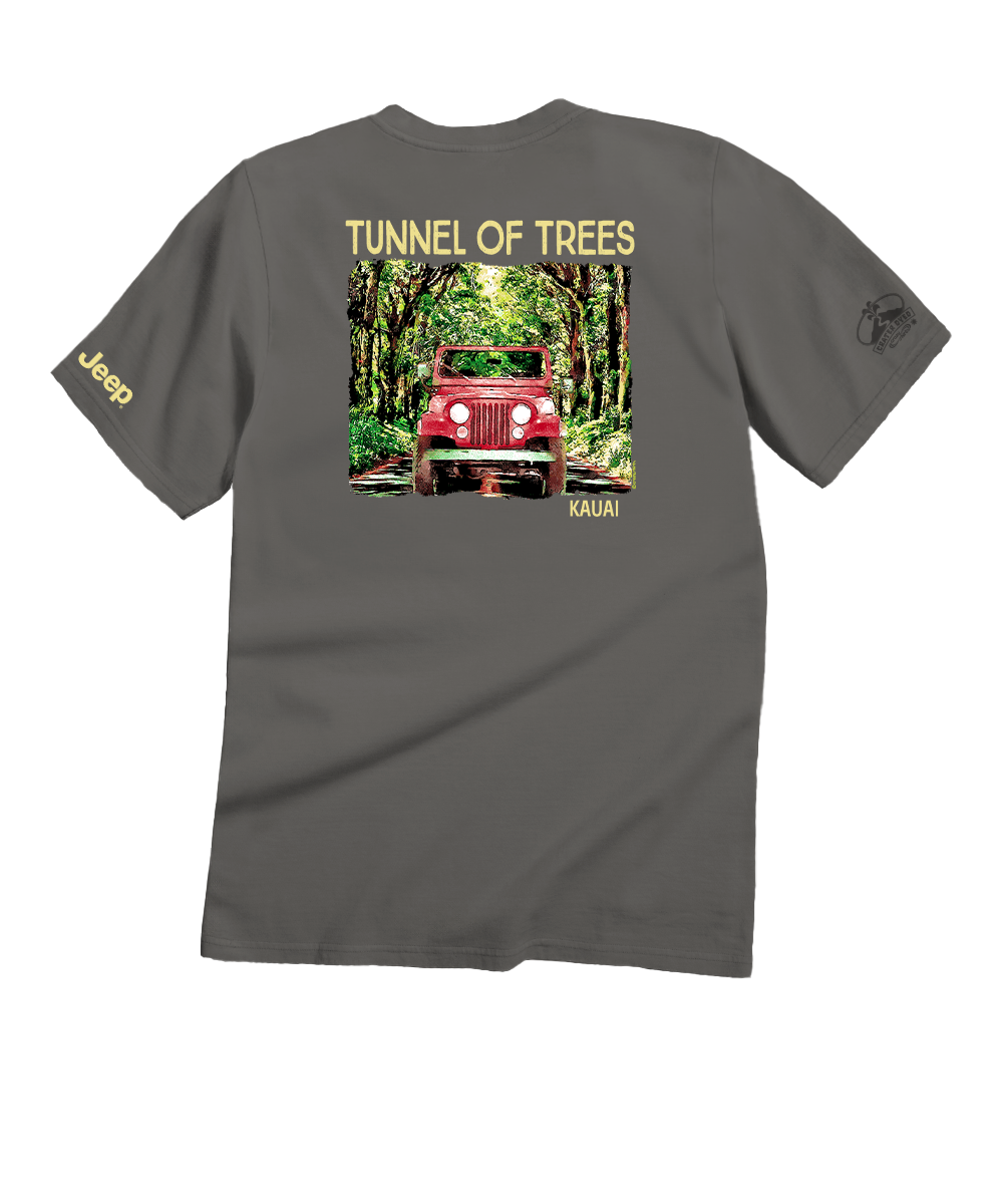 JeepÂ® Tunnel Of Trees - Crater DyedÂ® Short Sleeve Crewneck T-Shirt
