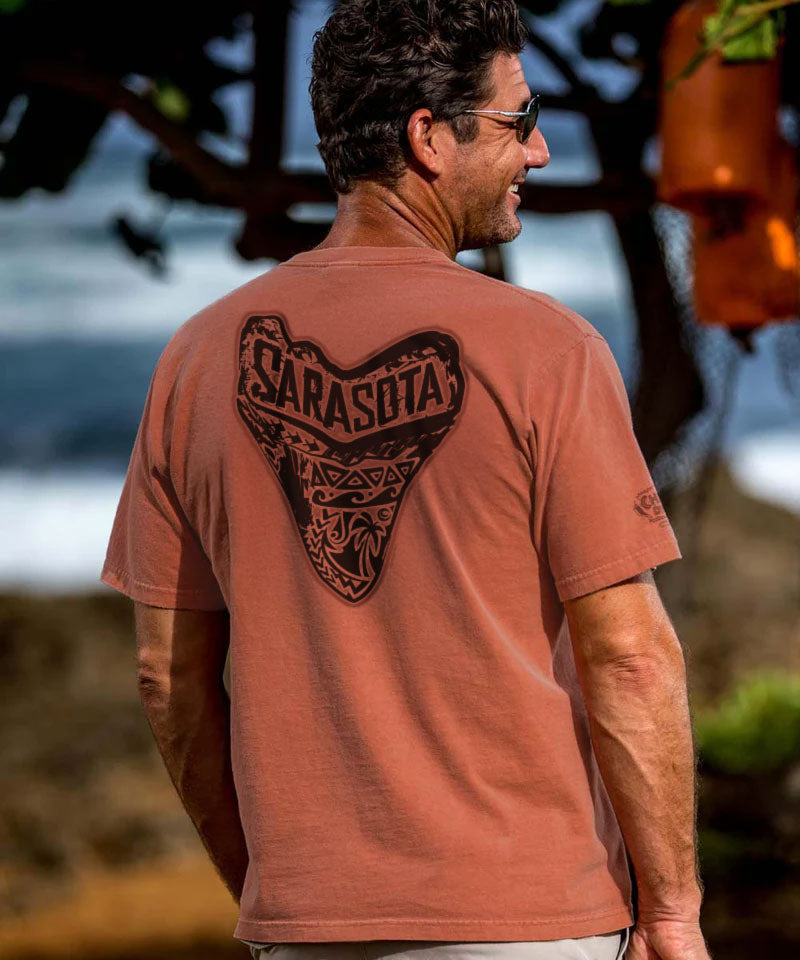 Sarasota Tooth - Chile Dyed Short Sleeve Crewneck T-Shirt