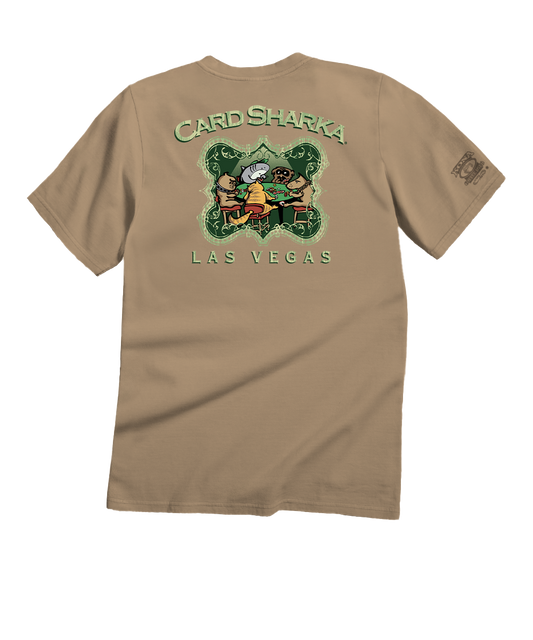 Card Sharka - Kona Coffee Dyed Short Sleeve Crewneck T-Shirt