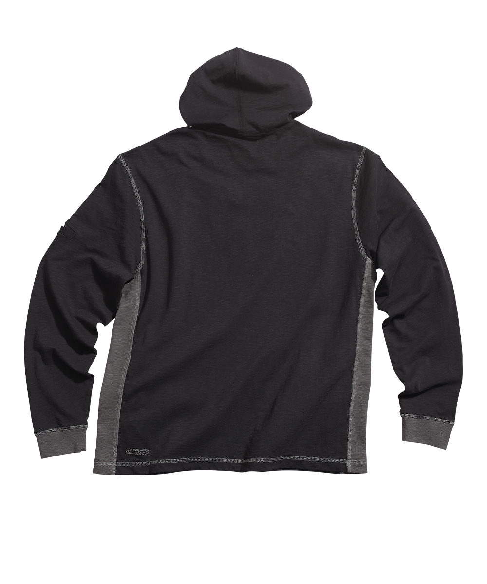 Ink Dragon - Black/Charcoal Long Sleeve Longboard Hooded Tee