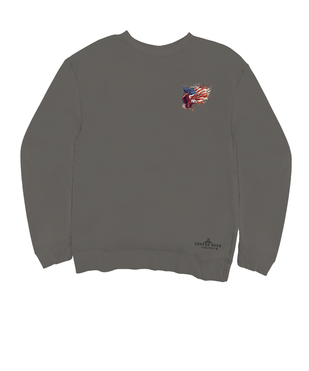 Freedom Eagle Flight - Crater DyedÂ® Long Sleeve Sweatshirt