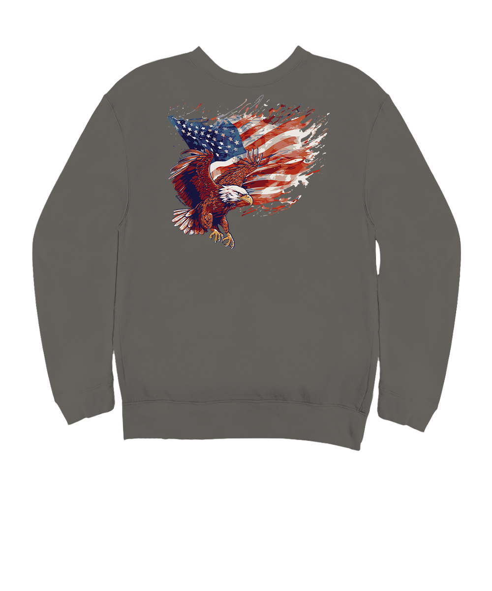 Freedom Eagle Flight - Crater DyedÂ® Long Sleeve Sweatshirt