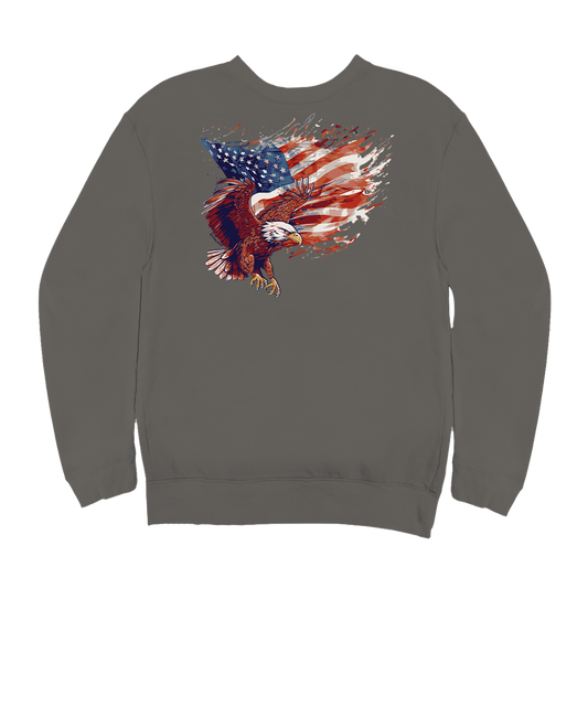 Freedom Eagle Flight - Crater DyedÂ® Long Sleeve Sweatshirt