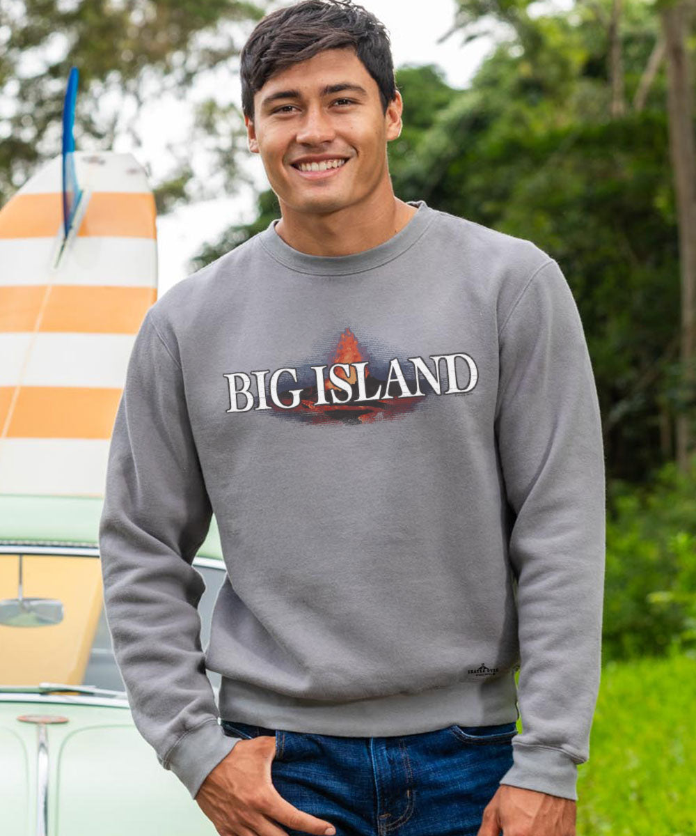 Big Island Kilauea - Crater DyedÂ® Long Sleeve Sweatshirt