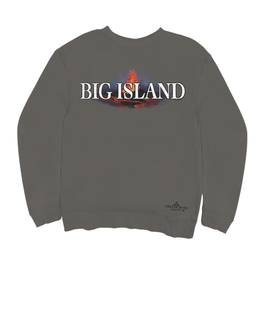 Big Island Kilauea - Crater DyedÂ® Long Sleeve Sweatshirt
