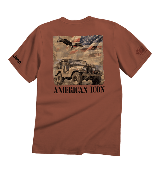 JeepÂ® Vintage American - Chile Dyed Short Sleeve Crewneck T-Shirt