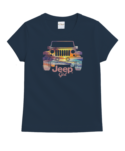 JeepÂ® Girl - Navy Short Sleeve Crewneck T-Shirt