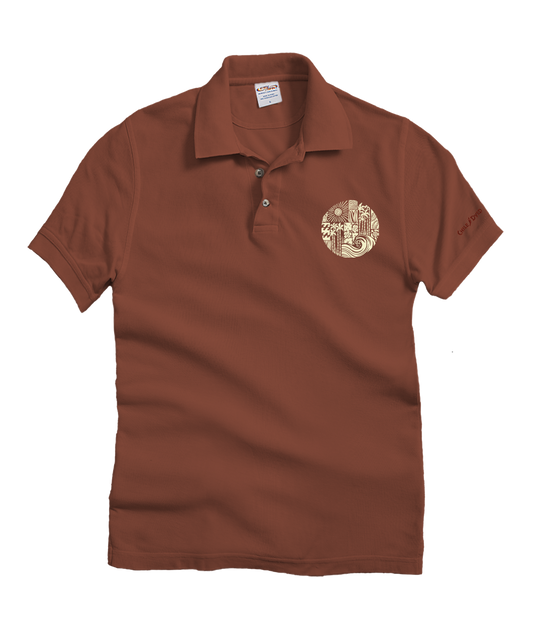 Tribal Elements - Chile Dyed Short Sleeve Oceanfront Polo Shirt