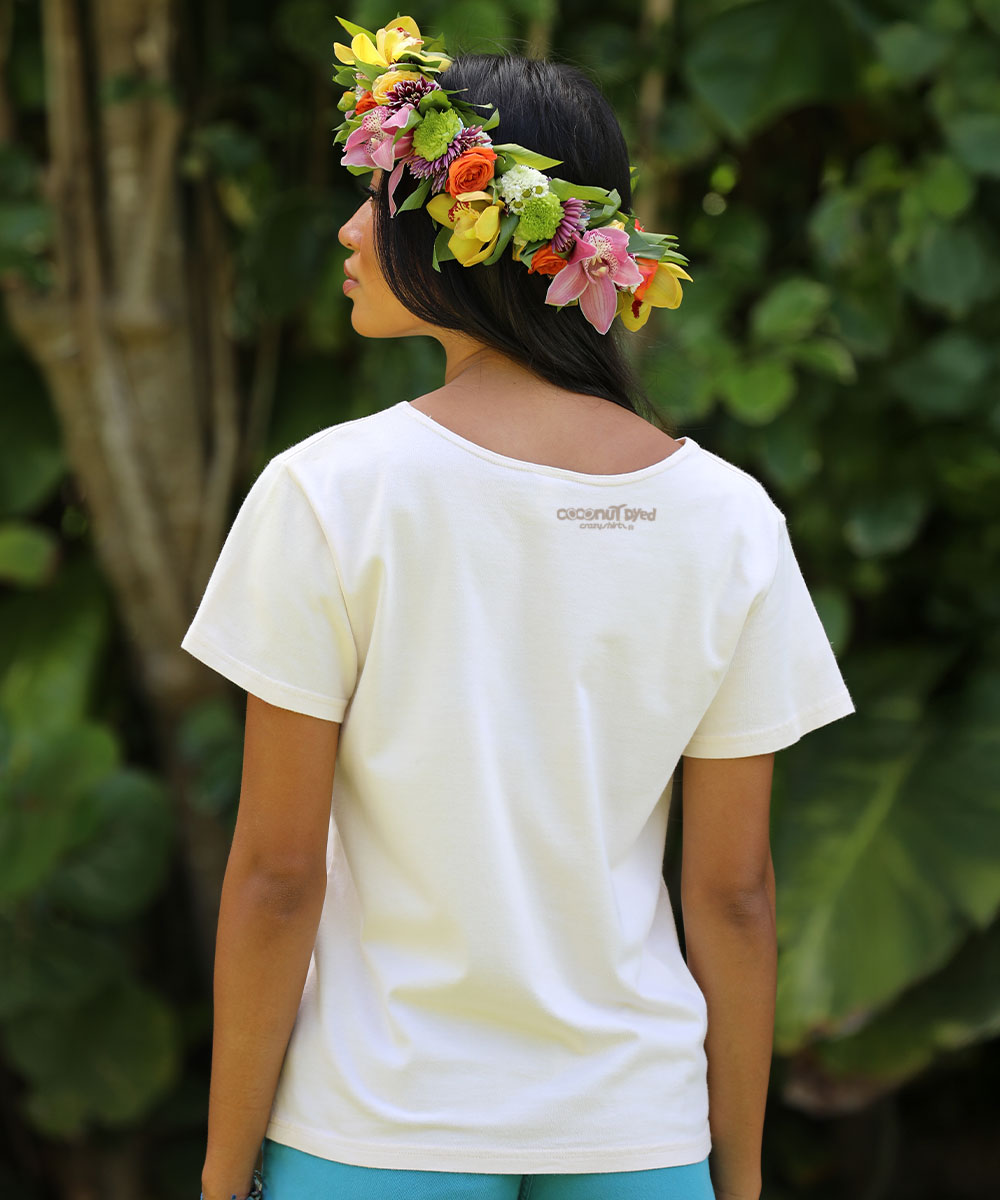 Tribal Pottery - Coconut Dyed Short Sleeve Scoop Neck T-Shirt