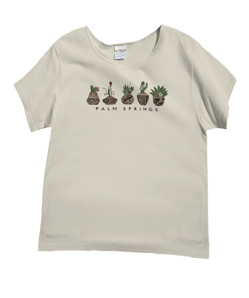 Tribal Pottery - Coconut Dyed Short Sleeve Scoop Neck T-Shirt