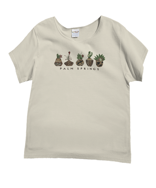 Tribal Pottery - Coconut Dyed Short Sleeve Scoop Neck T-Shirt
