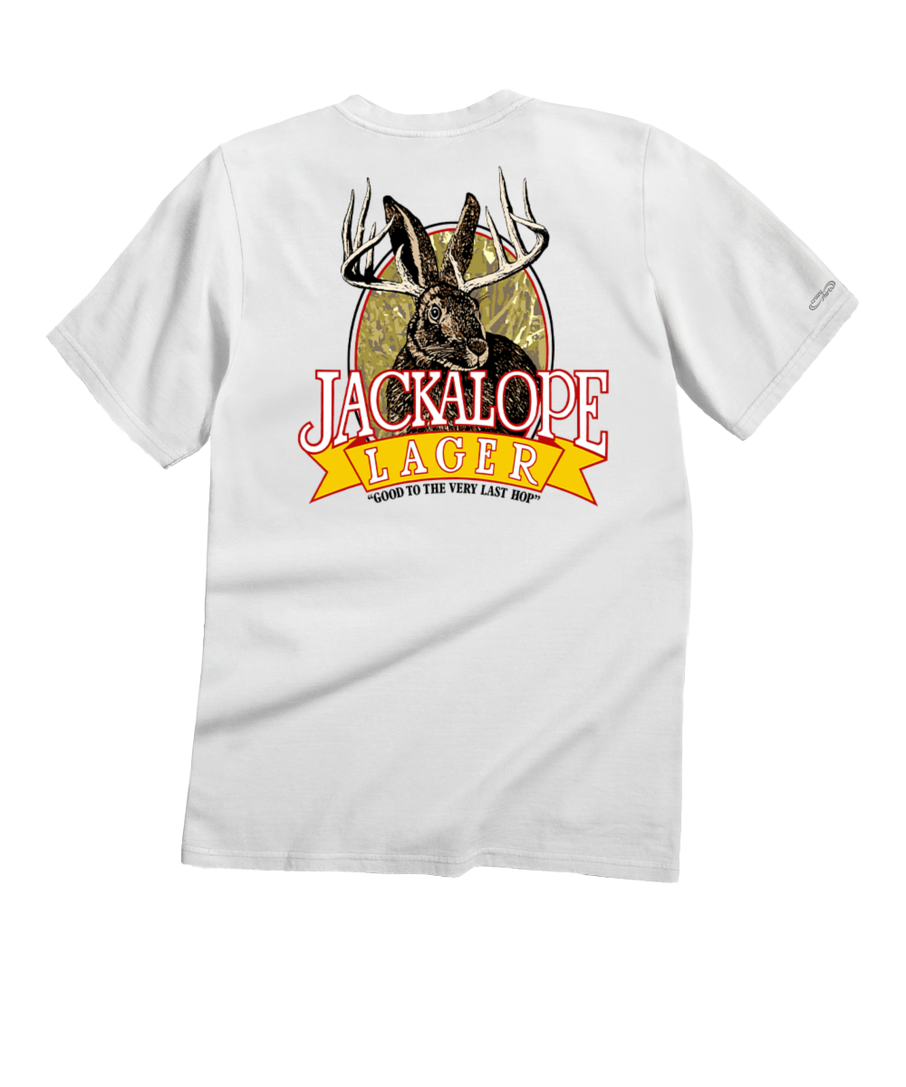 Jackalope Lager - White Short Sleeve Crewneck T-Shirt