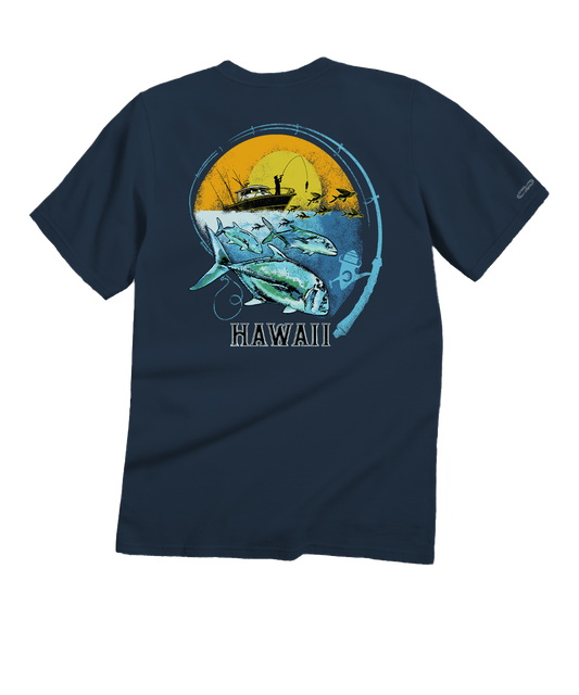 Malolo Chase - Navy Short Sleeve Crewneck T-Shirt