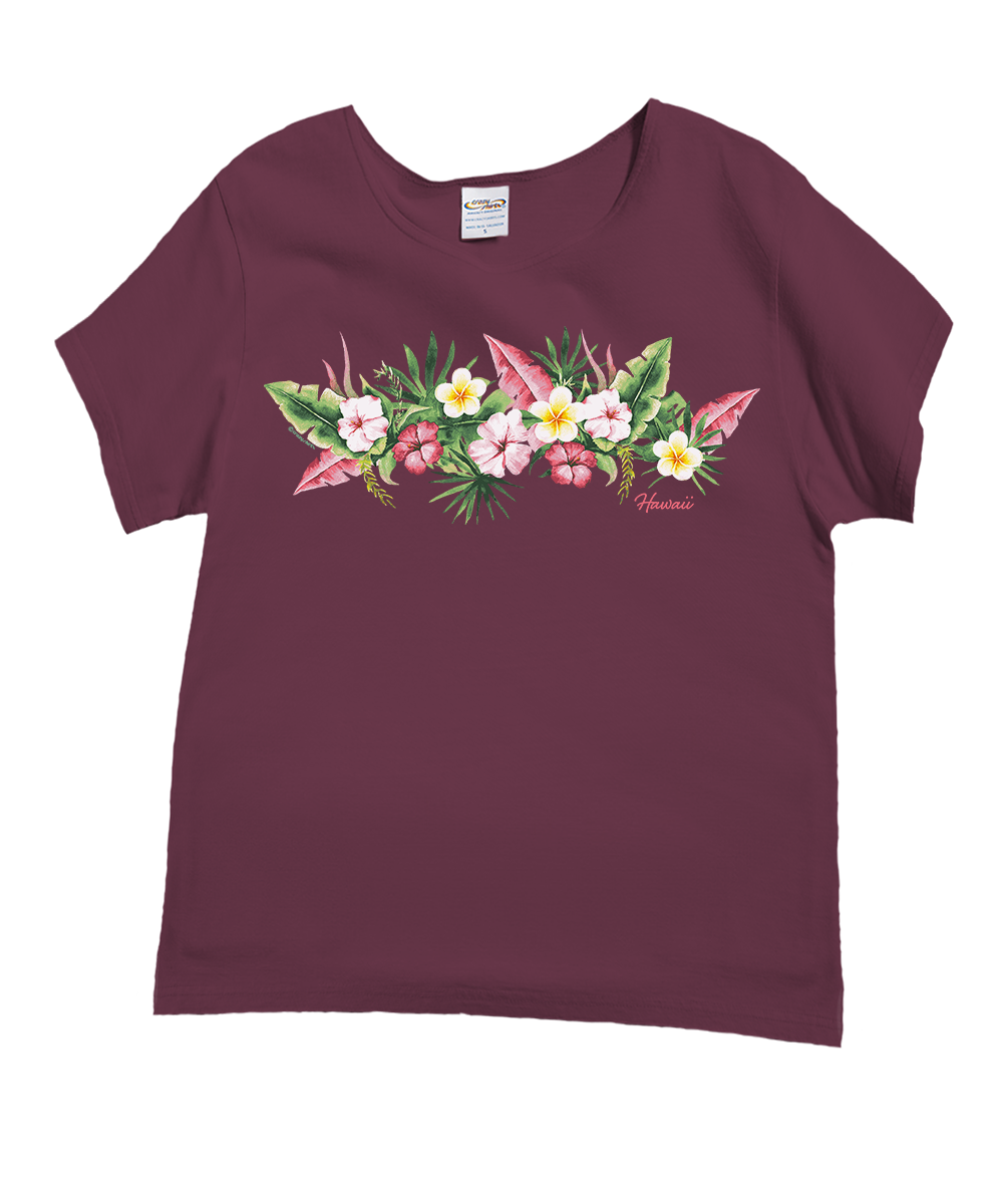 Aloha Band - Wine Dyed Short Sleeve Scoop Neck T-Shirt
