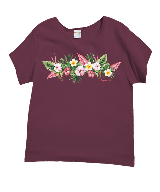 Aloha Band - Wine Dyed Short Sleeve Scoop Neck T-Shirt