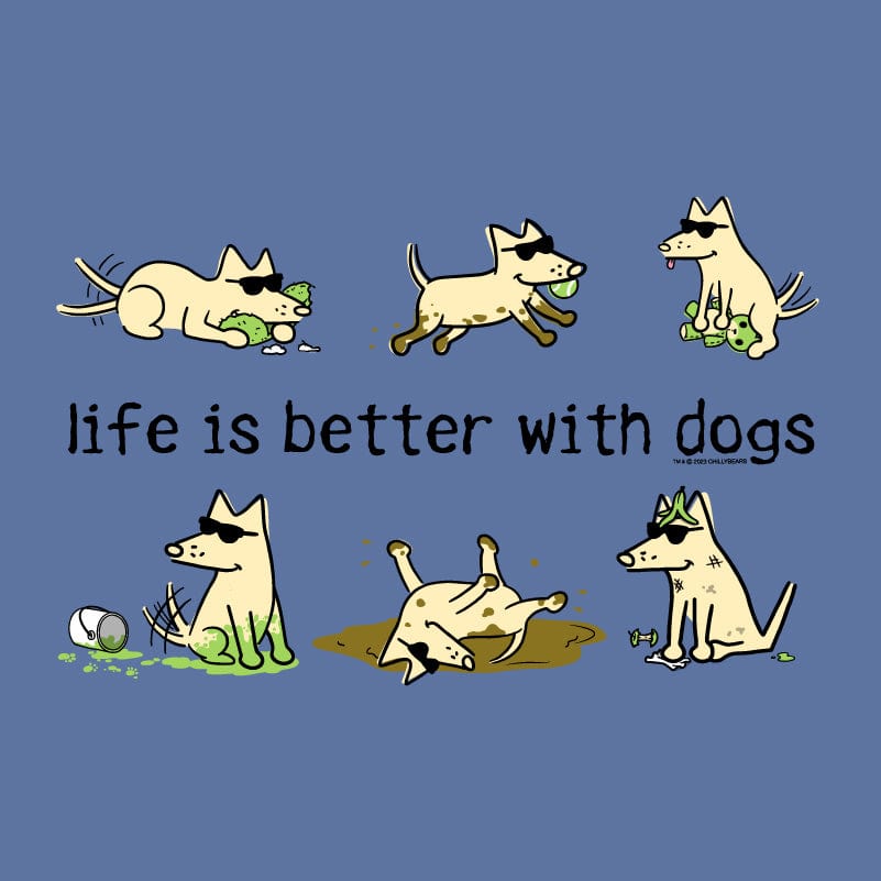 Life Is Better With Dogs - Classic Long-Sleeve T-Shirt Style001