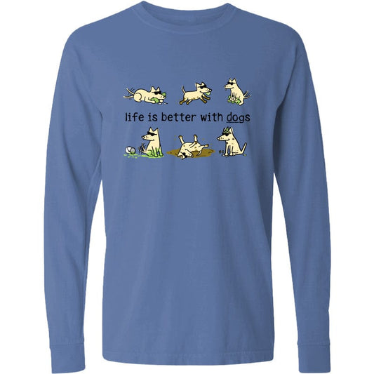 Life Is Better With Dogs - Classic Long-Sleeve T-Shirt Style001