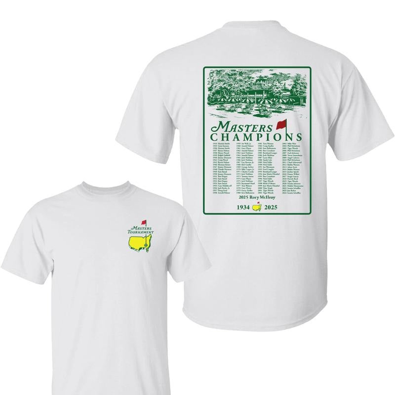 2025 Rry Mclroy Master Augusta National Champs Tshirt, Master Tournament Augusta National Golf Clubs 2025 Shirt, The Masters Golf Champions Shirt