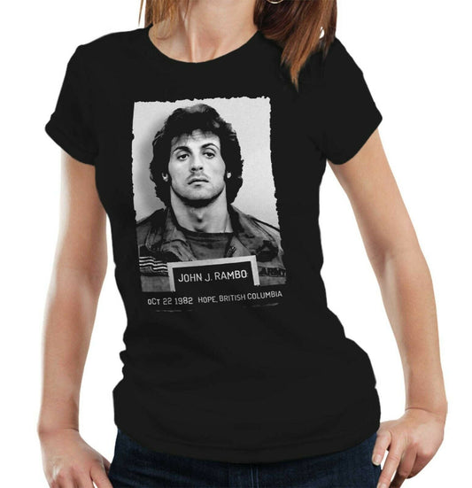 Rambo Mugshot Tshirt Fitted Ladies