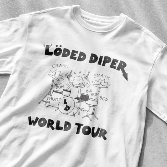 Loded Diper World Tour Shirt (Diary of a Wimpy Kid Rodrick Rules) - Unisex Heavy Cotton Tee
