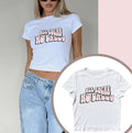 All Sugar No Daddy Baby Tee, Cute Funny Croptop for Spring and Summer, Y2k Inspired Top Womenswear, Funny Shirt for Women Cropped Baby Tee