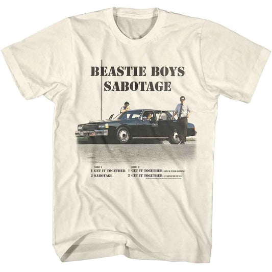 Beastie Boys - Sabotage - American Classics Officially Licensed - Natural Adult Short Sleeve T-Shirt