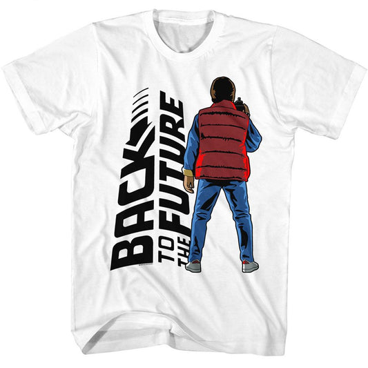 Back To The Future - Back To Back - American Classics - Solid White Adult Short Sleeve T-Shirt