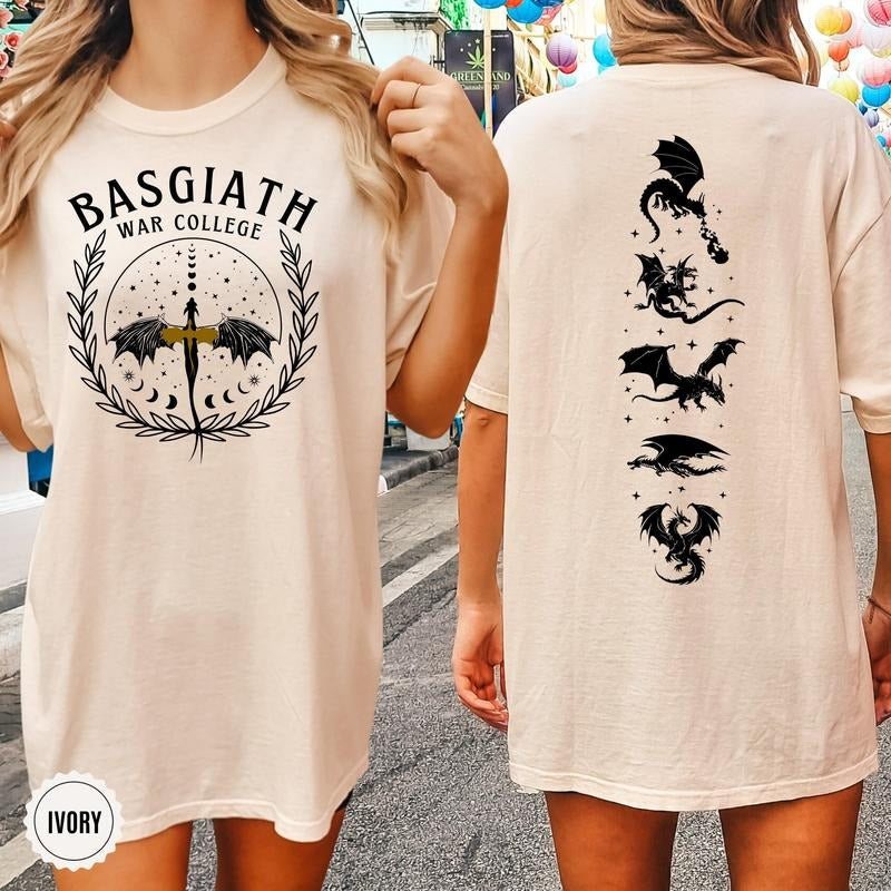 Basgiath War College 2-Sided Shirt, Basgiath War College Shirt, Dragon Rider Shirt, Rebecca Yoros, Fourth Wing, Violet Sorrengail