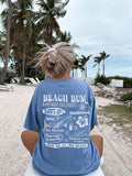 Beach Bum Tee Preppy Shirt Y2k Wearing  Coconut girl Tee Shark Lover gift Woman's clothing Ocean Surf Shirt