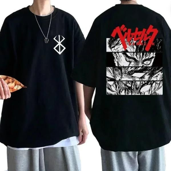 Berserk No.2 Shirt, Japanese Hot Blooded Anime Print T-Shirt, Mens Casual Streetwear 100% Cotton T-Shirt, Graphic Tee Shirt, Unisex T-Shirt, Gift For Fan, Him, Her, Crewneck Short Sleeve Shirt, Shirt Trending Top Menswear