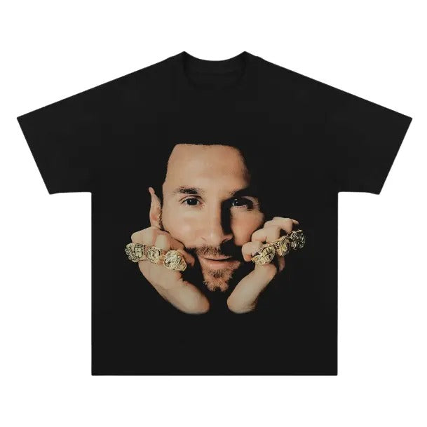 Big Face Messi T-Shirt, Messi Graphic Tees, Unisex Soccer Shirt, Sport Merch, Gift For Fan, Cotton comfort Menswear Womenswear Streetwear