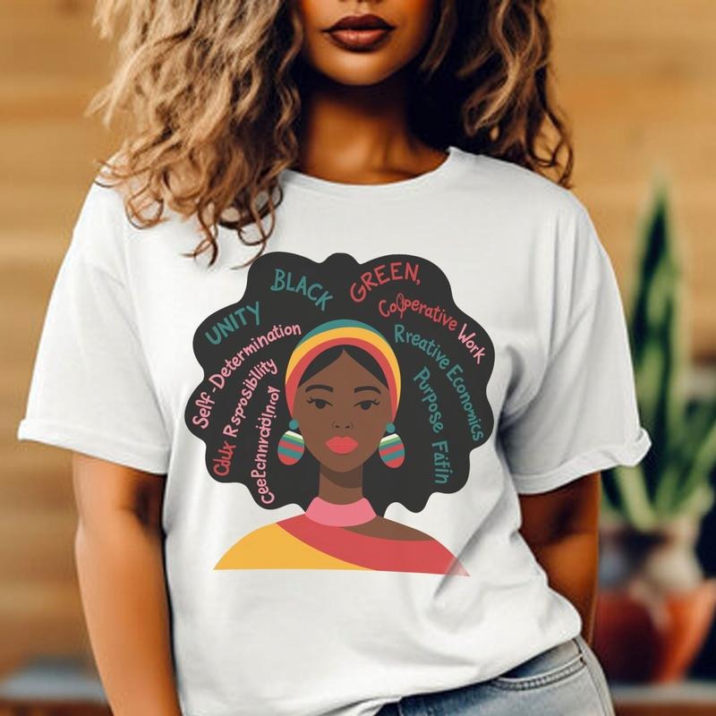 Black Women Kwanzaa Shirt, Holiday Shirt, Kwanzaa Gift, Happy Kwanzaa Shirt, African American Holiday Shirts, African Tee
