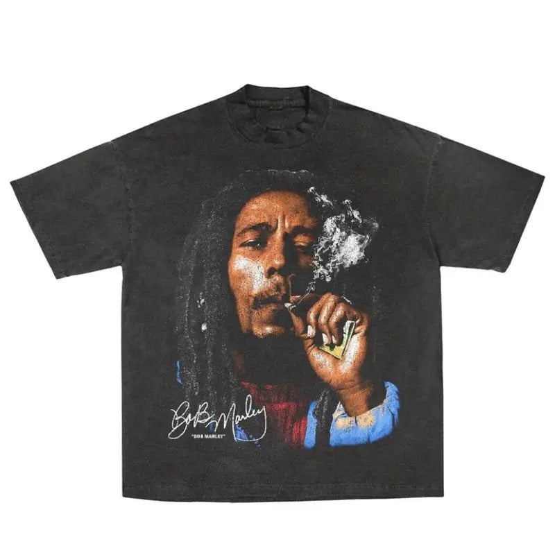 "Bob Marley" Tee - Vintage Bootleg Tshirt, Sweatshirt, Hoodie Size S- 3XL,Gift For Women Top Womenswear Underwear Humen Round Neck Baggy
