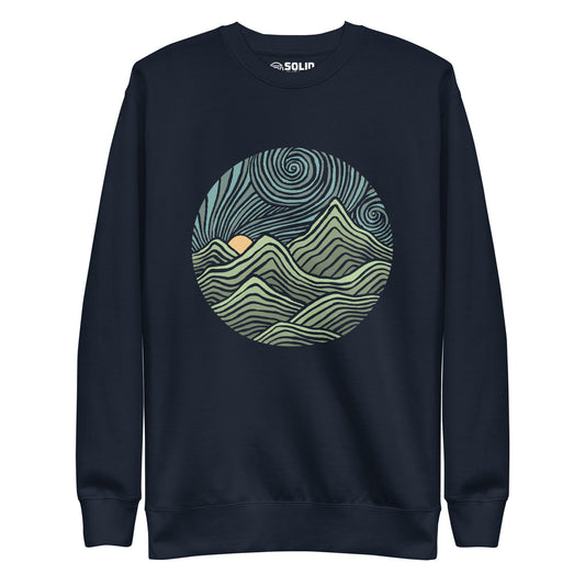 Swirly Mountains | Design by Dylan Fant Classic Fleece Sweatshirt