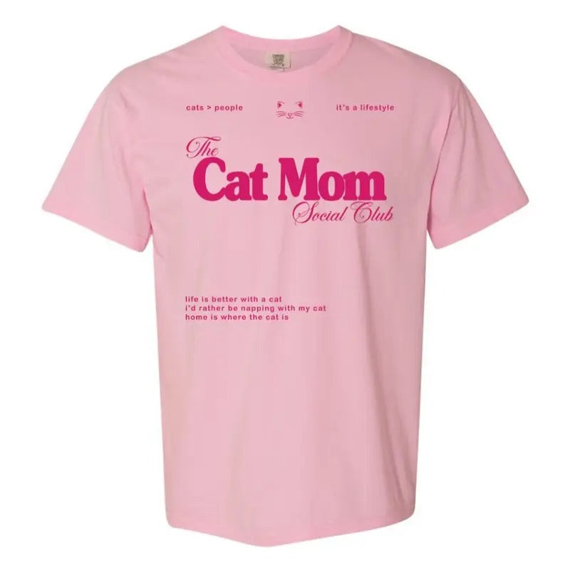 'Cat Mom Social Club' T-Shirt