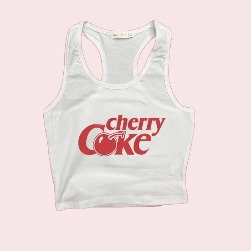 Cherry Coke - Crop Tank Top, Y2K Shirt, Political Activism Baby Tee, LGBTQ Rights Baby Tee, Free Speech, Feminist Shirt, Gift For Her