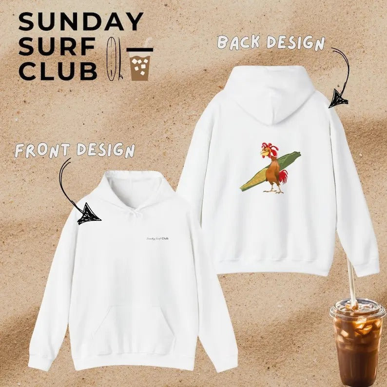 Chicken Joe Hoodie, Trendy Beach Hooded Sweatshirt, Aesthetic Gift, Classic Unisex Pullover, Cozy Jumperstyle{n002}2