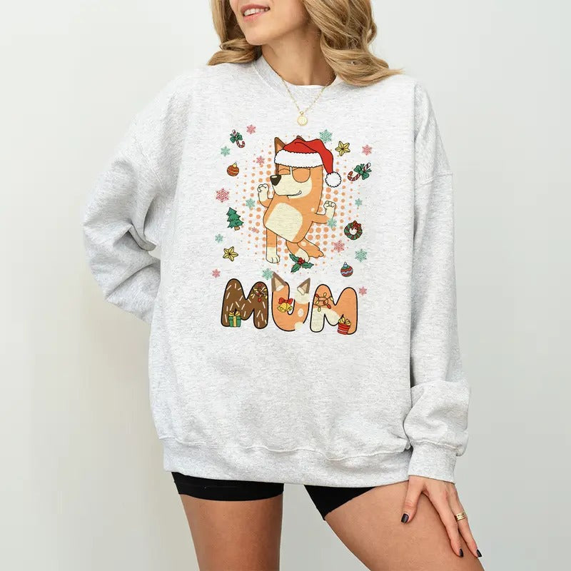 Chilli Mum Sweatshirt, Blueys Mom Sweatshirt, Blueys Family Sweatshirt, Mom Gift Tee, Chilli Heeler Shirt, Heeler Family Shirt, Blueys Lover Gift, Mum Tee