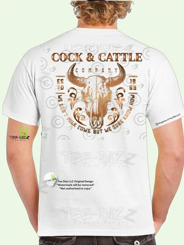 Cock & Cattle Company- Men's funny T-shirt