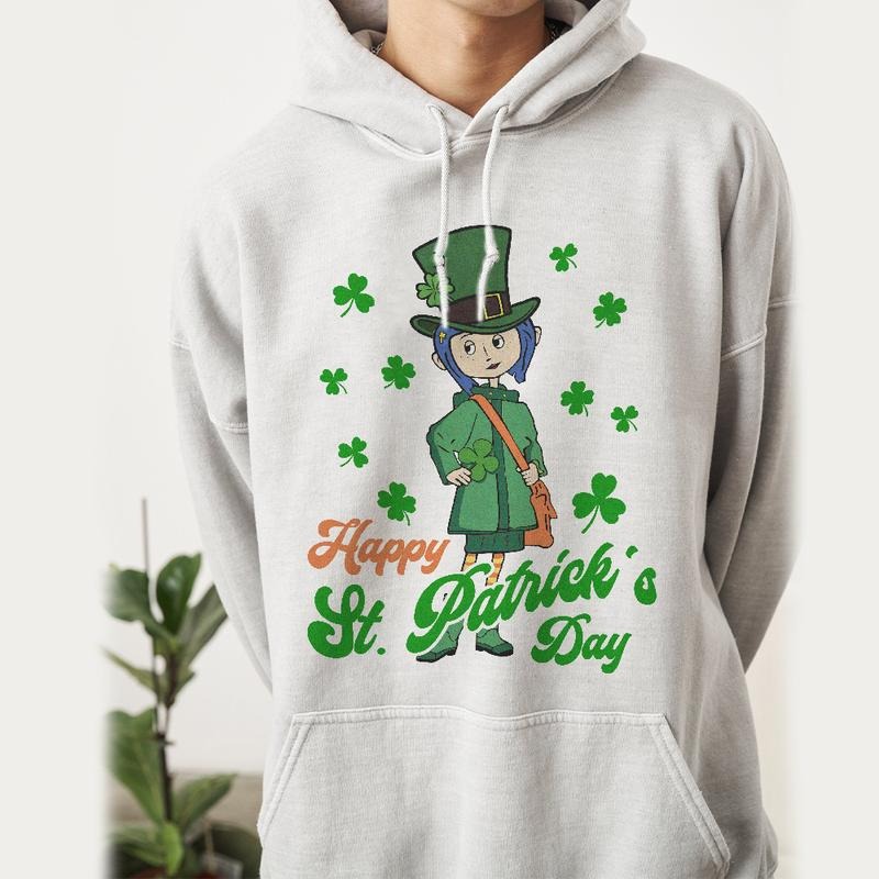 Coraline Patrick's Day Shirt, Patrick's Day T-Shirt, St Patrick's Day, Lucky Sweatshirt, Coraline ST Patrick's Day, Happy Coraline