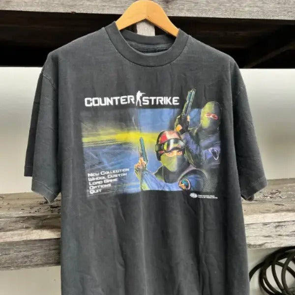 Counter Strike Vintage T-Shirt, y2k Gaming Shirt, Unisex T-Shirt, Gift For Men Women Menswear Top Streetwear