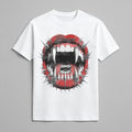 Desire Fangmouth Graphic Tee - Spiked Lips & Chrome B Bite Art Graphic Tee, Y2k Shirt, Y2k Clothing, Vintage T-Shirt, Unisex Cotton Crewneck T-Shirt Menswear Womenswear Underwear Streetwear Top