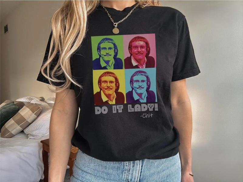 Do It Lady Chit Colorful Graphic Tee, Pop Art Unisex Shirt, Casual T-Shirt, Unique Gift for Her, Fun Retro Clothing, Creative Everyday Wear Cotton Fabric