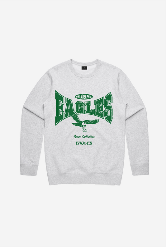 Philadelphia Eagles Washed Graphic Crewneck - Ash