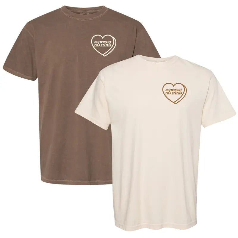 'Espresso Martini Candy Heart' Comfort Colors T-Shirt